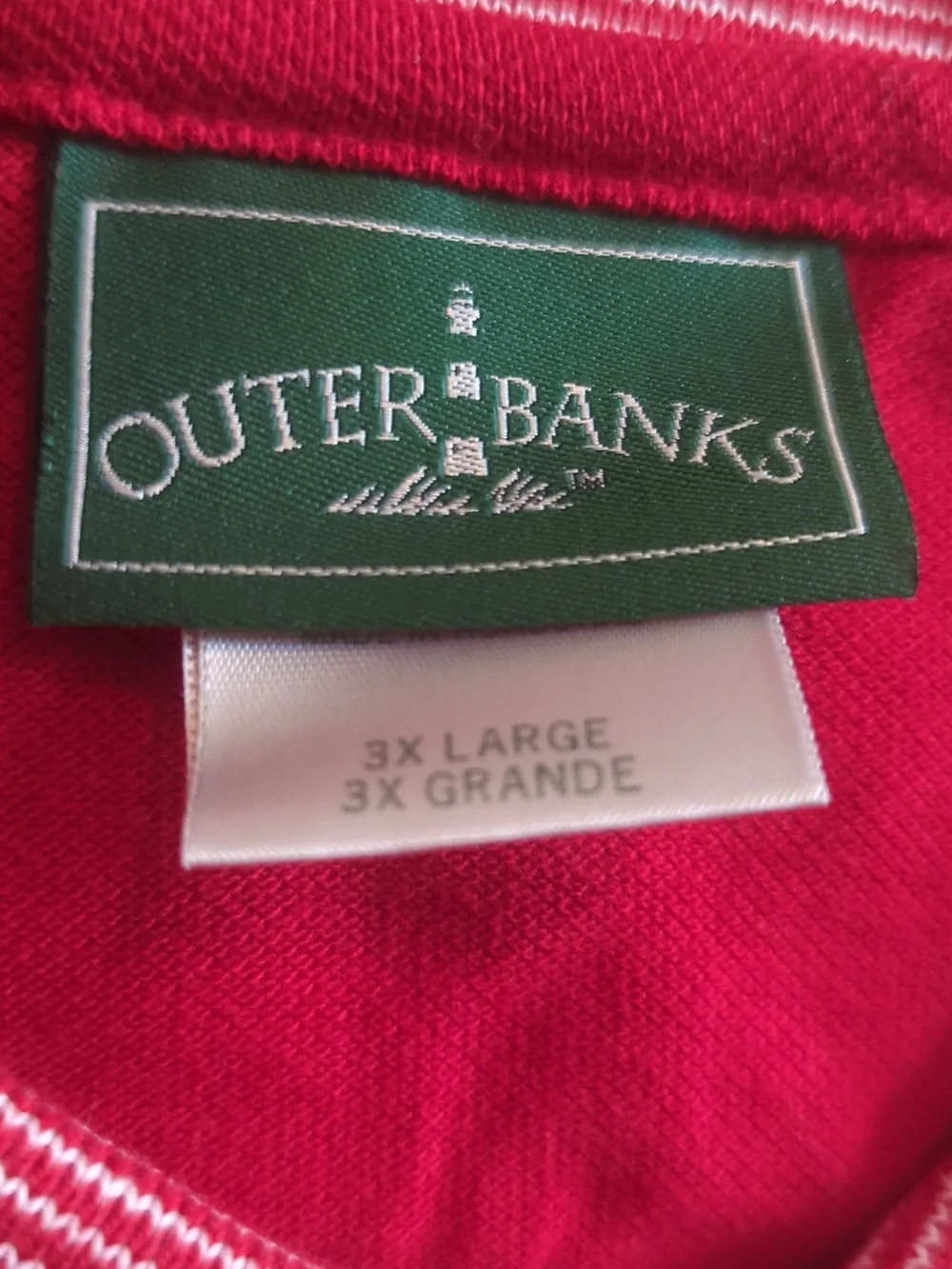 Outer Banks Red Polo Shirt with Contrast Collar